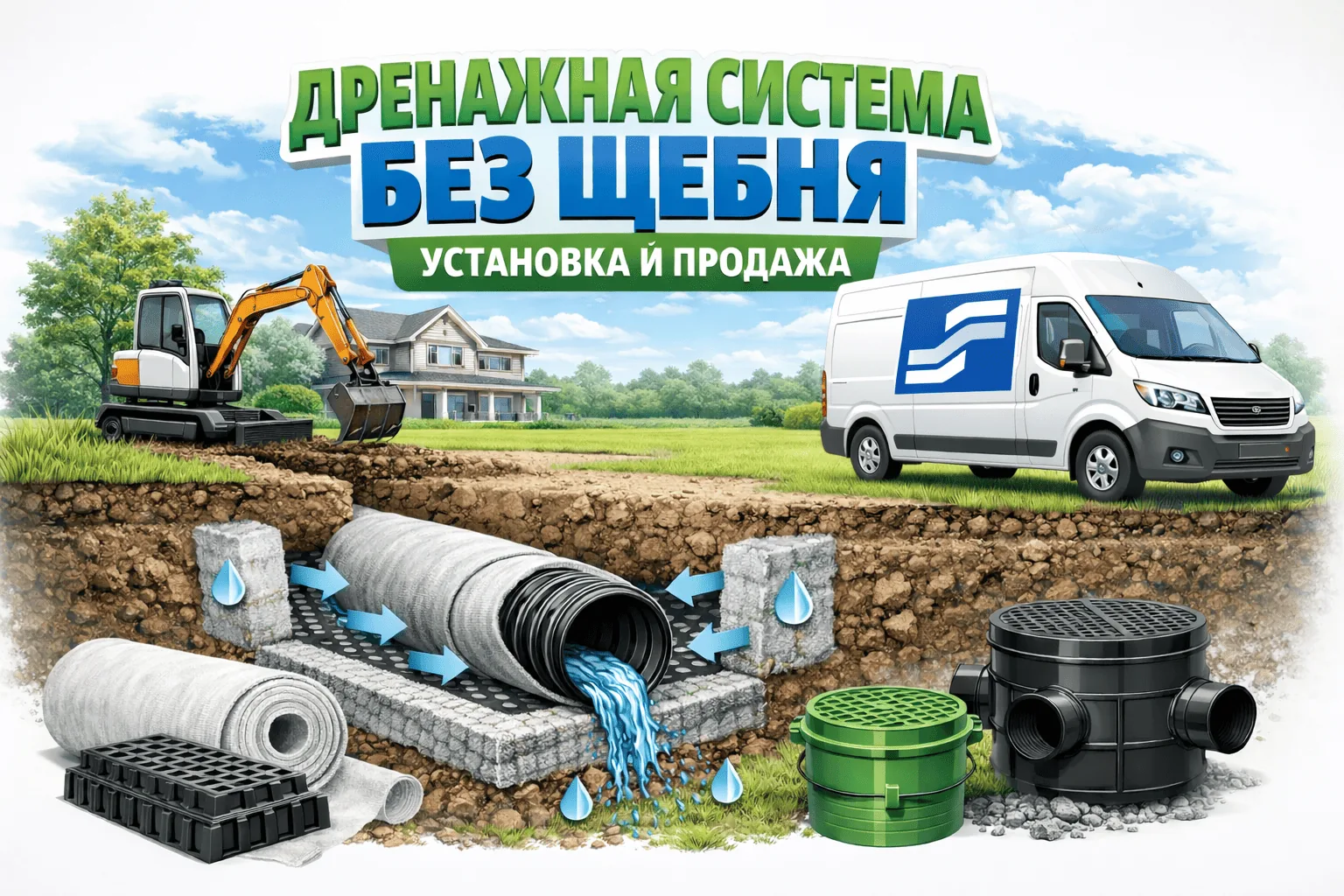 Дренажные работы в Кемерово под ключ